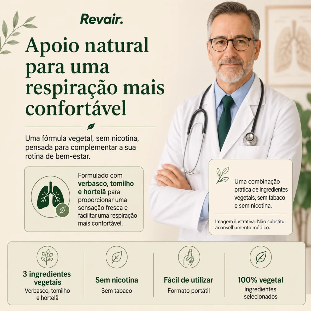 Inalador Respiratório Revair de Verbasco