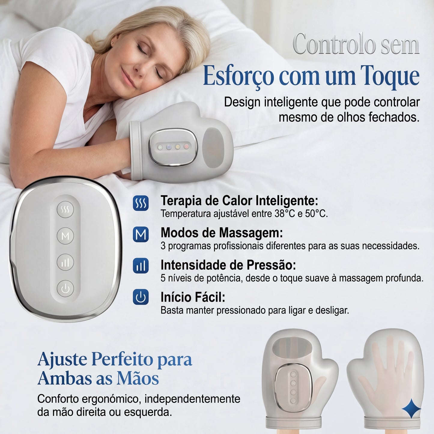 Fitorya™ Dispositivo de Massagem de Compressão para Mãos e Pulsos