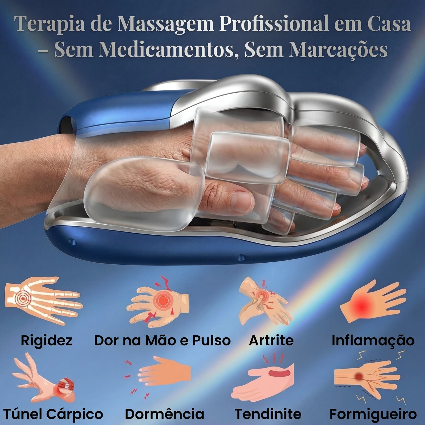 Fitorya™ Dispositivo de Massagem de Compressão para Mãos e Pulsos